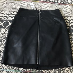 NWT Express vegan leather mini skirt
